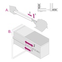G42 - GUIDA ESTRAZIONE TOTALE SOFT SELF CLOSING PORTATA 40 KG - montaggio